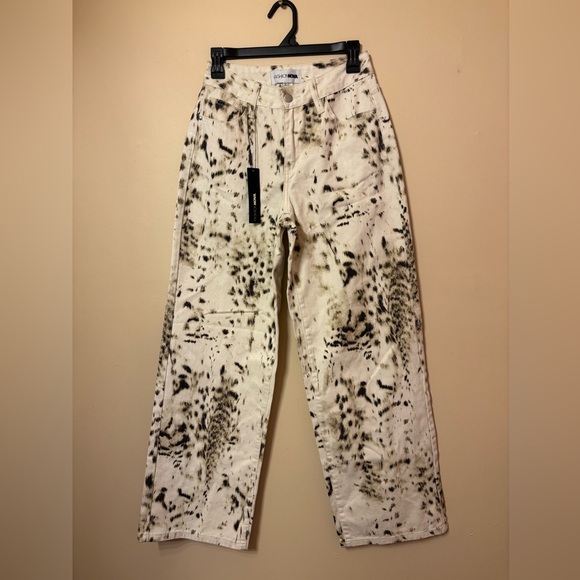 Fashion Novacream and brown cheetah Printed Jeans - Picture 1 of 9